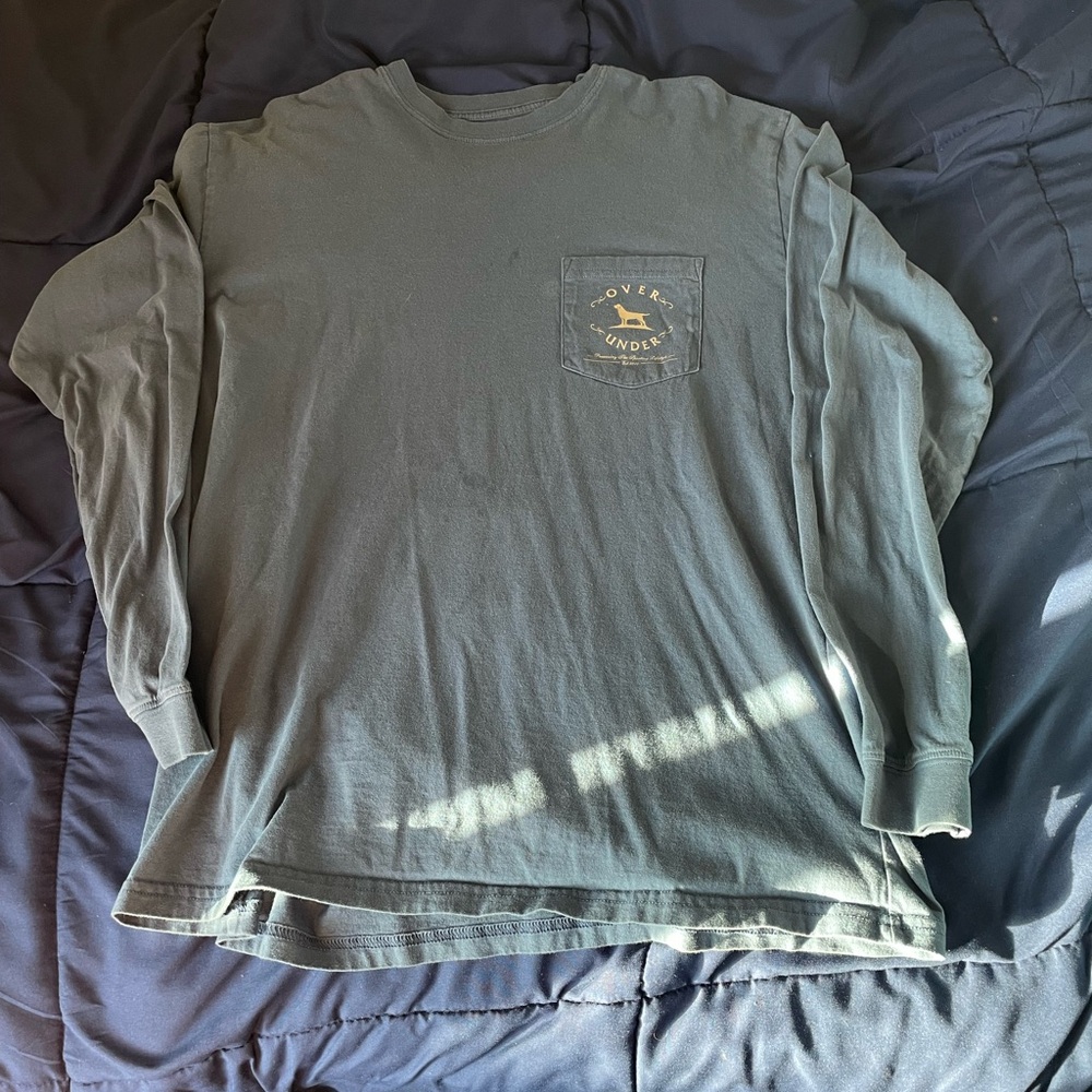 Green Long Sleeve Tee with Soft Texture